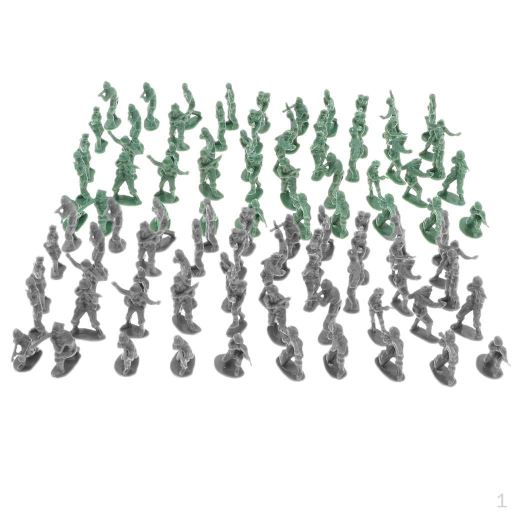 200 Pieces 2cm Plastic Soldier Figures Male Accessories Playset