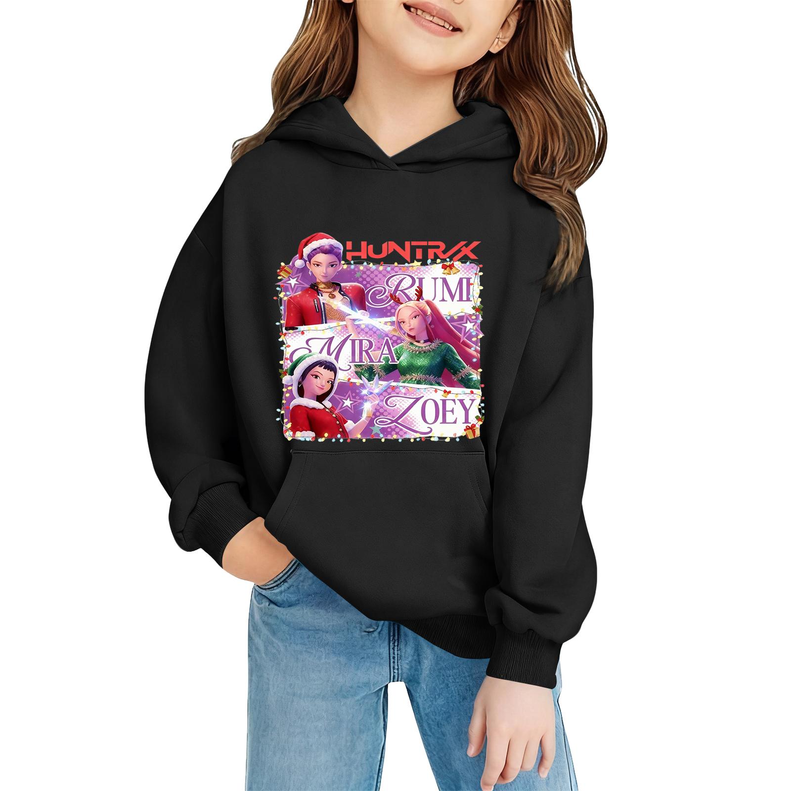 Рождественский свитшот KPDH Huntrix Рождественская футболка Merry Huntrix Охотники Зои Фан Huntrix 130 чёрный 1765₽