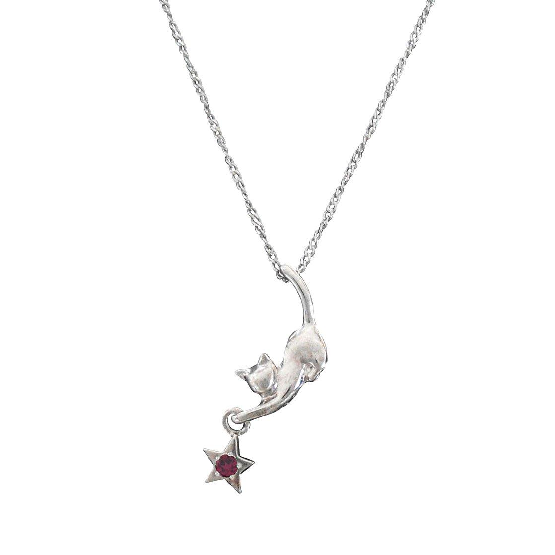 

cat birthstone January cat cat cat necklace [Novel] Star-carrying necklace, compatible, birthstone, pendant, garnet, jewelry, women s,