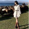 French White Long-sleeved Dress Children's Summer New Xinjiang Travel Vacation Style Wear Short Skirt Early Autumn