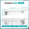 Suction Cup Bathroom Shelf No Drilling Shower Caddy Clear with 4 Hooks No Drilling Wall Shampoo Conditioner Soap Organizer