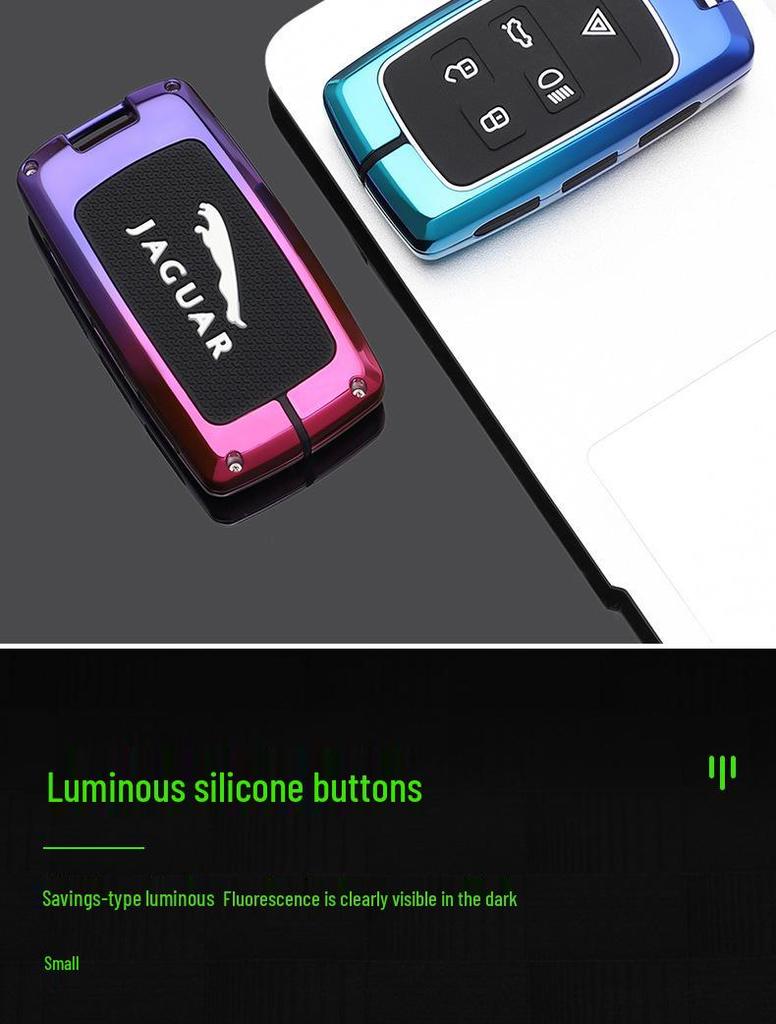 Premium Metal Protective Shell for Jaguar Key - Compatible with XFL/XEL/XJL/FPACE; High-End Men's Key Case with Buckle