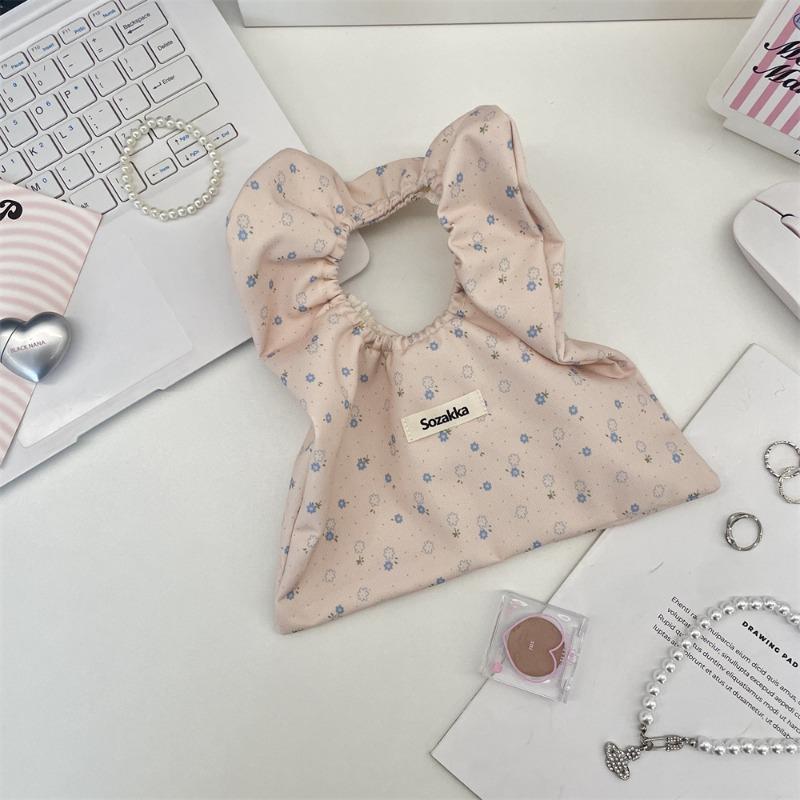 New Thin Cloth Bag Handbag Women's Broken Flower Canvas Bag Hand Carry Wrist Bag