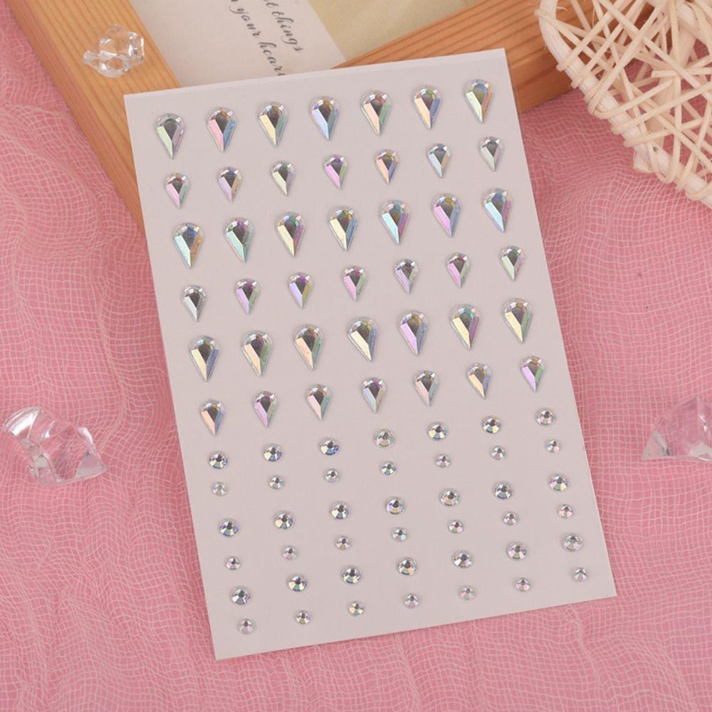 Fashion Rhinestone Stickers Mixed Disposable Tattoo Stickers 3D Face Jewelry Stickers  Party