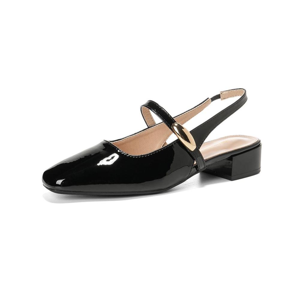 Weiwei Girl 325-3 Women's Nude Backless Summer Sandals - Comfortable Mary Jane Flats for 2025