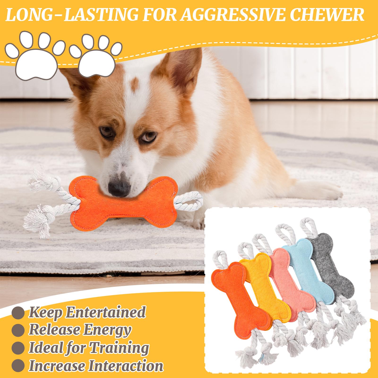 

Dog Rope Toy – Teething & Chew Toy For Puppies & Dogs (Random Color) One Size