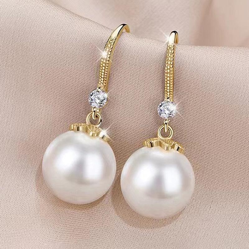 S999 Sterling Silver High-End Pearl Earrings for Women - 2024 Trend
