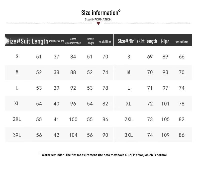 Women's Elegant Short Suit and Skirt Set