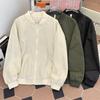 2024 Men's Trendy Retro Loose Solid Color Baseball Jacket for Spring & Autumn