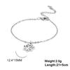 Women Lotus Flower Anklet Stainless Steel Bohemian Pendant Leg Foot Ankle Bracelet Beach Accessories Jewelry