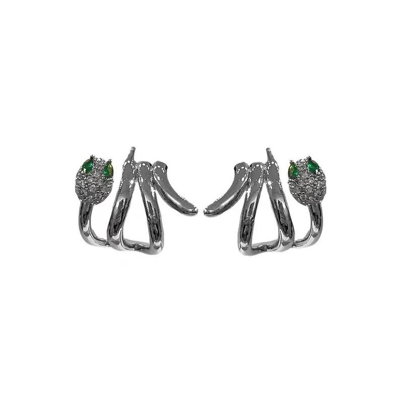 Snake -Shaped Winding Earrings ,Sweet ,Cool ,Trendy ,Light Luxury ,High -End ,Exquisite And Versatile Earrings ,New Light Luxury Earrings