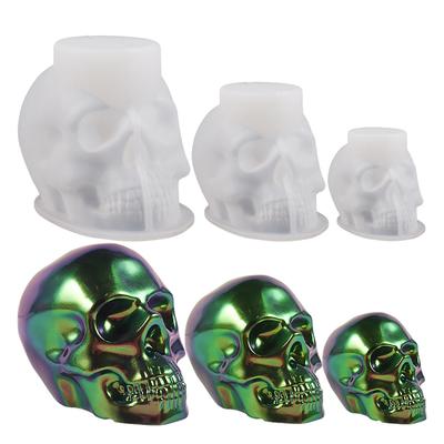 Stampi a Teschio in Silicone Stampo Scheletro in Resina Epossidica per Realizzazione Candele Decorazione Scrivania Casa Portachiavi Fai da Te Ciondolo Artigianato Artistico