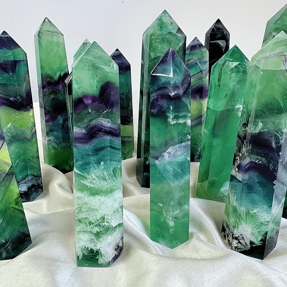 Hot Selling Natural Fluorite Feather Crystal Tower Green Fluorite Obelisk Healing Stone Home Decor Mineral Specimen