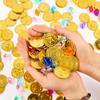 200Pcs/set Pirate Gold Coins Gems Jewelry Treasure Toy Kids Pirate Party Decoration Favors Birthday Gift Cosplay Props Halloween