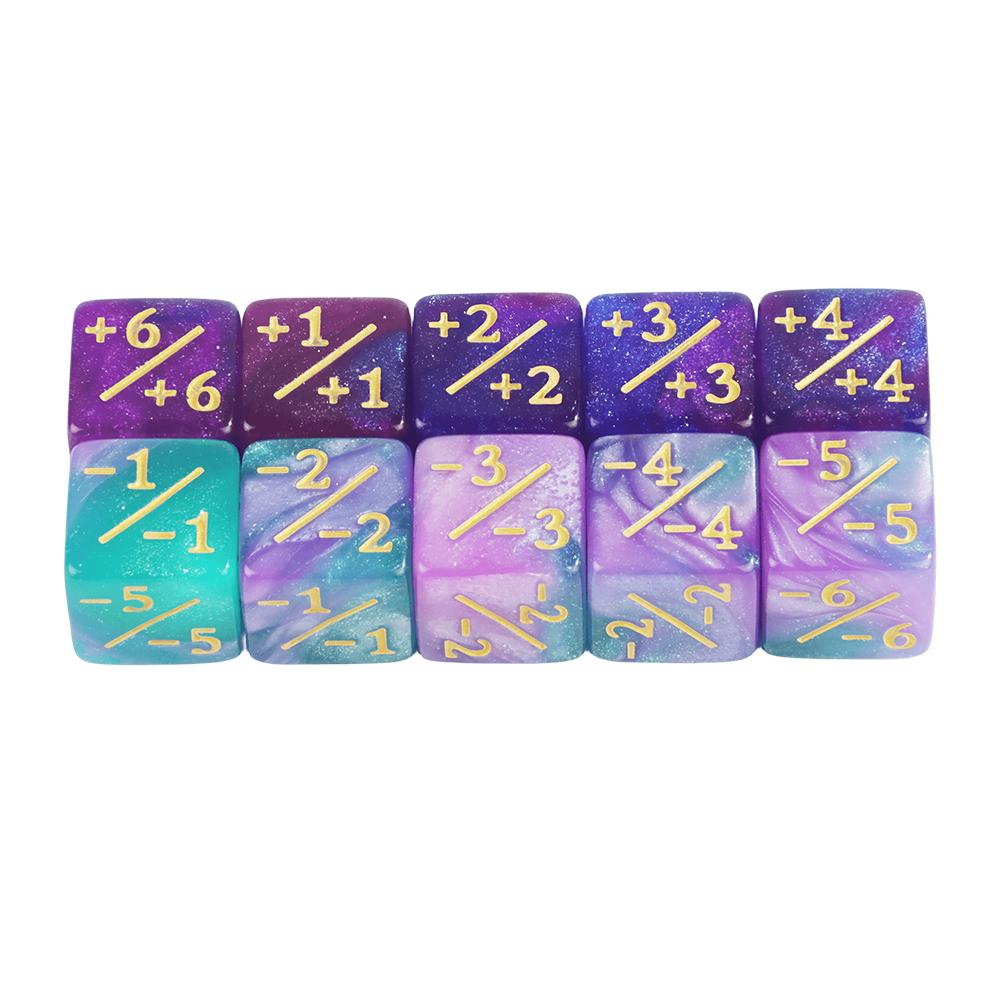 10-Pack Dice Counter Token Dice D6 Dice Compatible Card Game Competition Math Teaching Tools Accessories