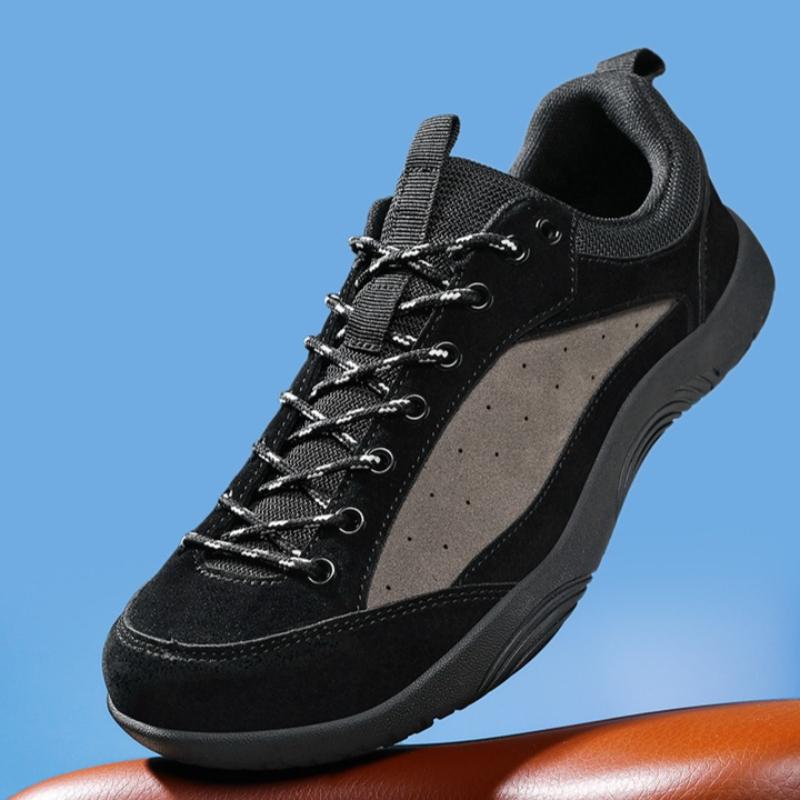 PU Leather Hiking Shoes Unisex Wide Toe Box Casual Sneakers Anti-slip Outdoor Trainers for Trekking Walking Plus Size 36-48