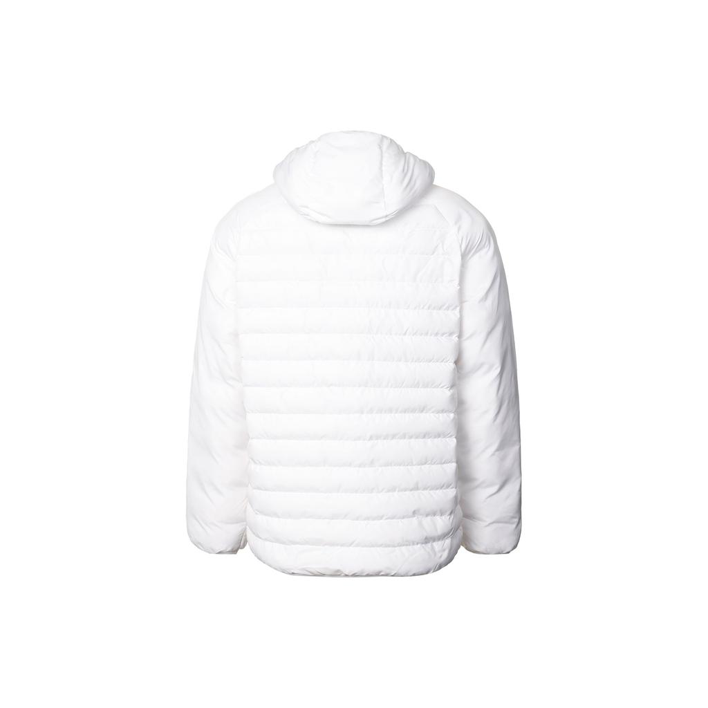 Adidas Originals Solid Color Hooded Sports Cotton Jacket Winter Men Jacket White HD4756