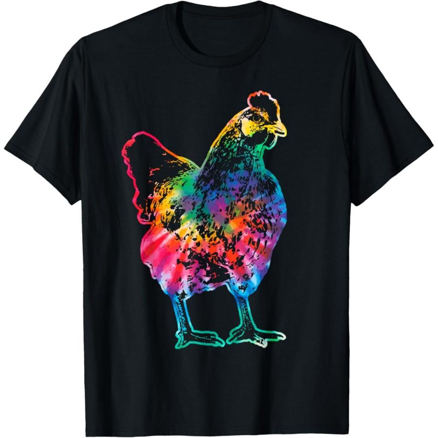 

Chicken Tie Dye Hippie Poultry Farmer Farm Vintage Gift T-Shirt XXXXXL чорний