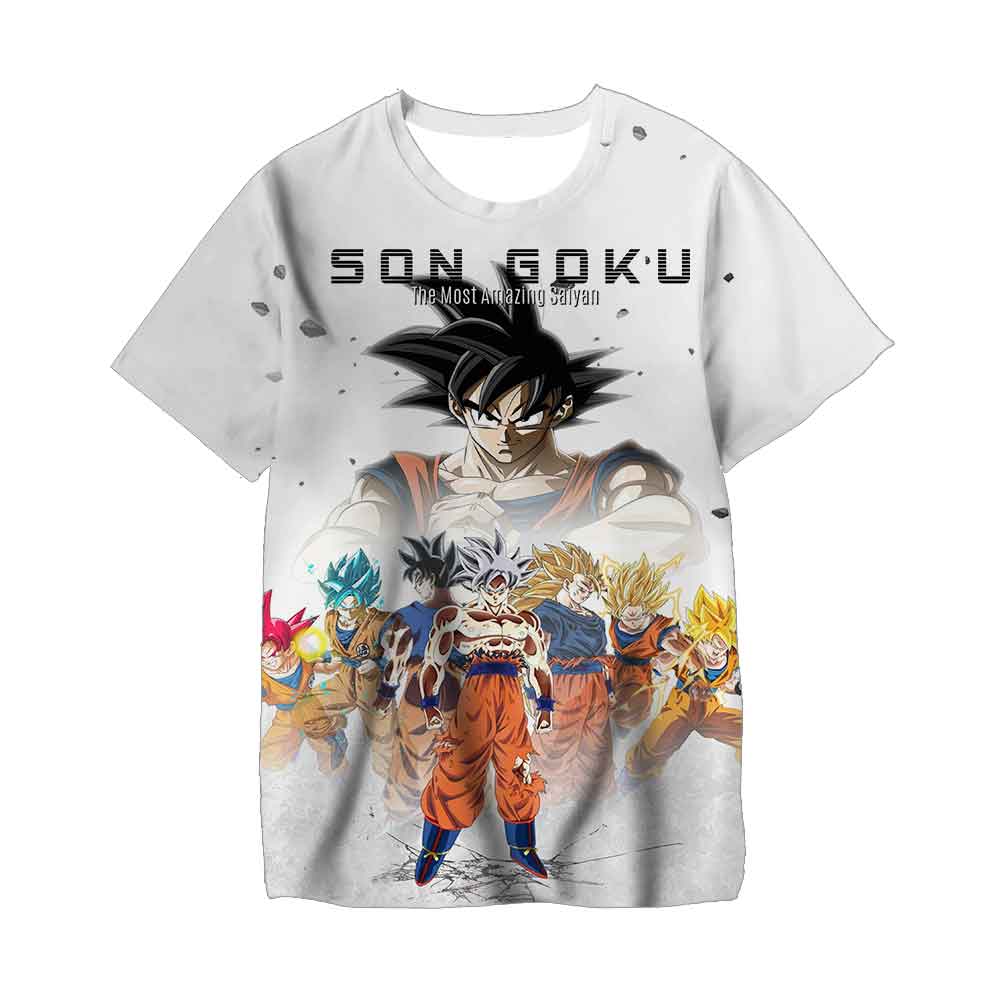 Maglietta Dragon Ball Magliette Anime Magliette Bambino Magliette Cartone Animato Goku Abbigliamento Uomo Top Bambino adulto Estiva Morbida Manica Corta