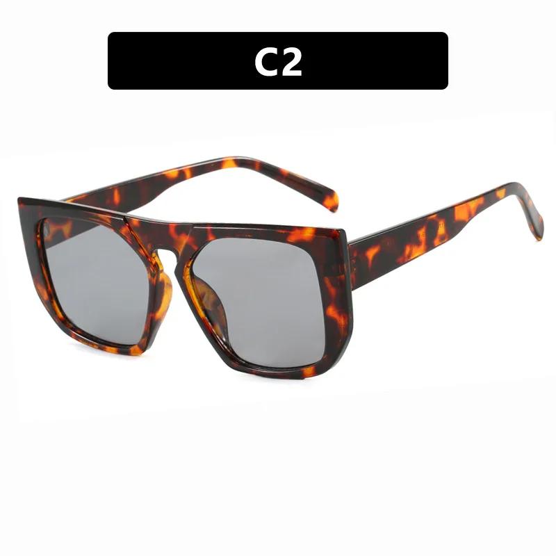 New Fashion Sunglasses Women with Square Large Frame Trendy Outdoor Sun Glasses Men Luxury Brand Design Eyewear Uv400 Eyeglass