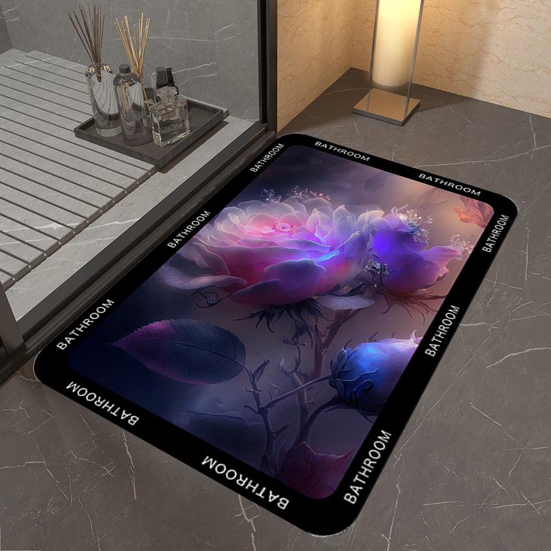Bathroom Floor Mats Quick-drying Dirt-resistant Non-slip Mats for Bathrooms Bathroom Entrance Doorsabsorbent Carpets