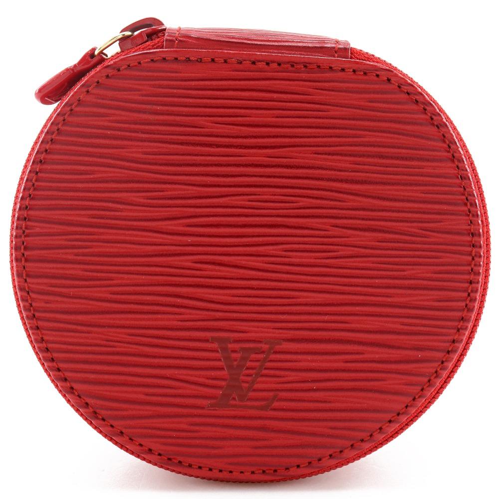 

LOUIS VUITTON Ecran Bijoux 10 Pouch M48217 Jewelry case Castilian red Red Epi Leather Women Used