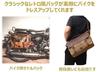 CFT TIME Motorcycle Side Bag with Metal Retro Large Side Leather Brown Clasp, Fittings, Design, Capacity, Belt, Shoulder, Pouch, (2, + Silver)