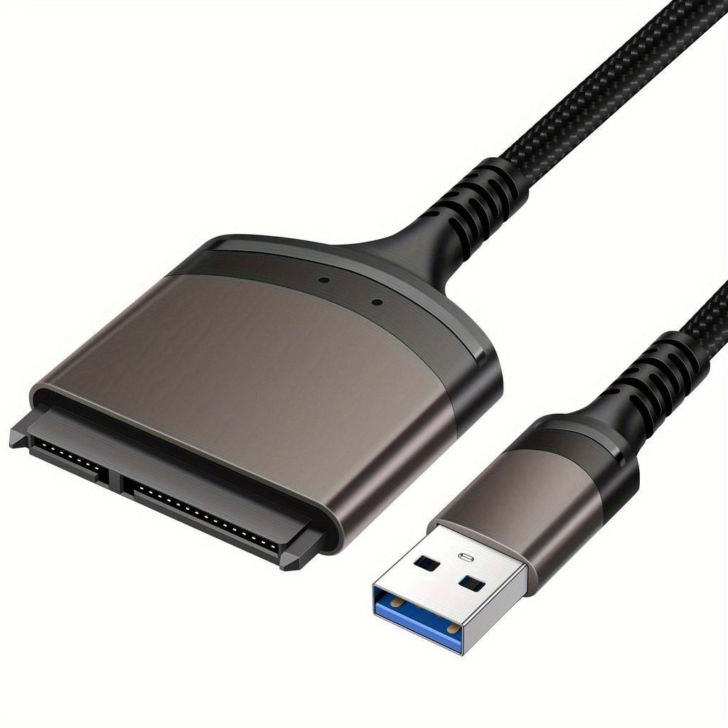 SATA to USB Adapter Cable, USB 3.0 to SATA III Hard Drive Adapter for 2.5'' SSD/HDD Data Transfer,Connecting SATA to USB A/USB C, Reading Hard Drives