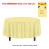 Classic Disposable Round Plastic Disposable Tablecloth With Waterproof Finish For Party Events And Hotel Use