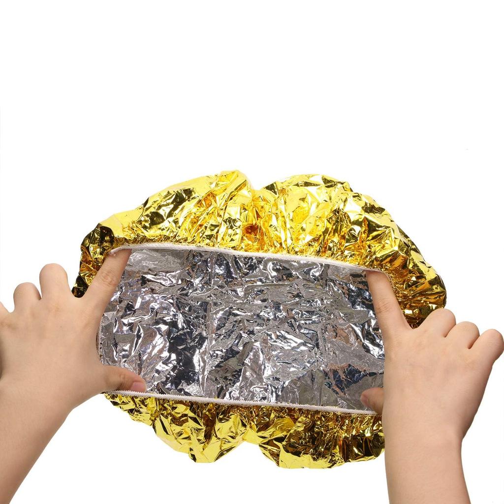 Shower Cap Heat Insulation Aluminum Foil Insulation Hat Elastic Bathing Cap For Women Hair Salon Bathroom Hairdressing Salon