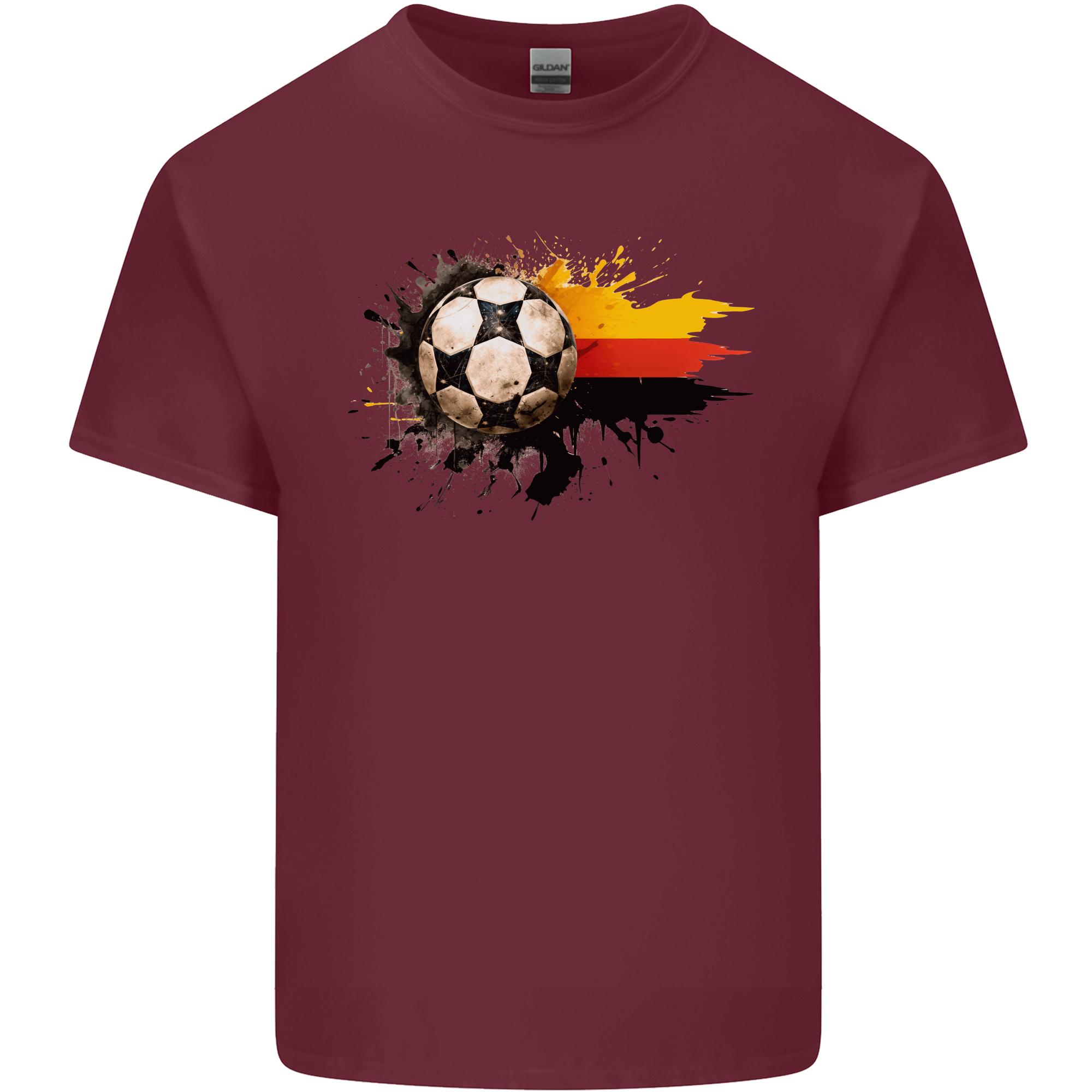 GerUnisex Football GerUnisexy Soccer Ball Flag Unisexs Light Cotton TShirt S