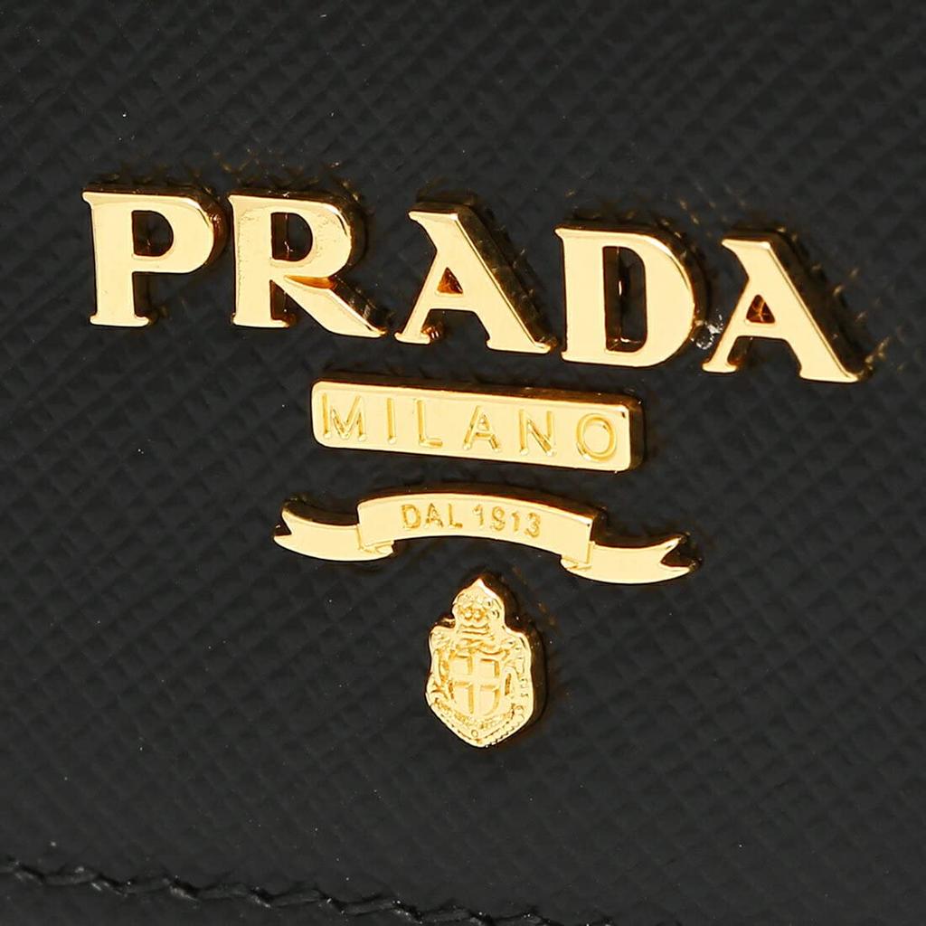 Wallet 1MV204 QWA F0002 Bifold Wallet Plain NERO Black [Prada] Women's [Item]