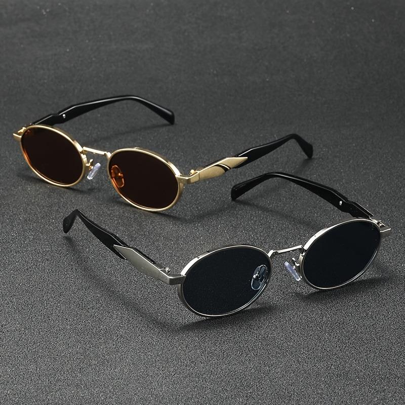 2pcs - Fashionable Textured Exquisite Small Round Frame Glasses