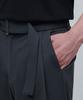 MUSINSA STANDARD Real Wide Belted Slacks [Iron Gray]