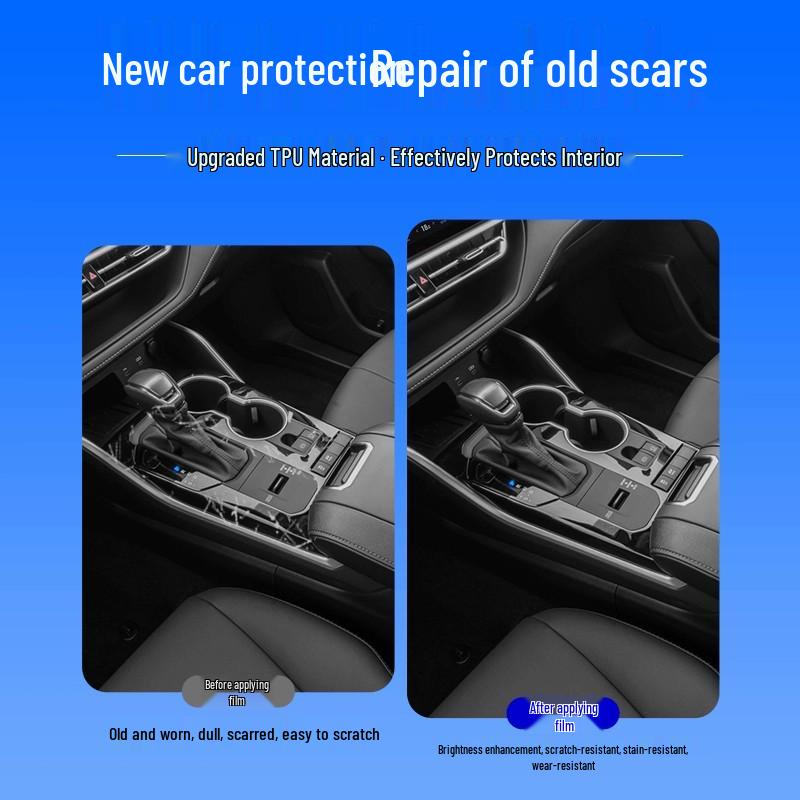 Fits 26 Toyota Highlander Models: Center Console Gear Shift Film & Navigation Screen Tempered Film