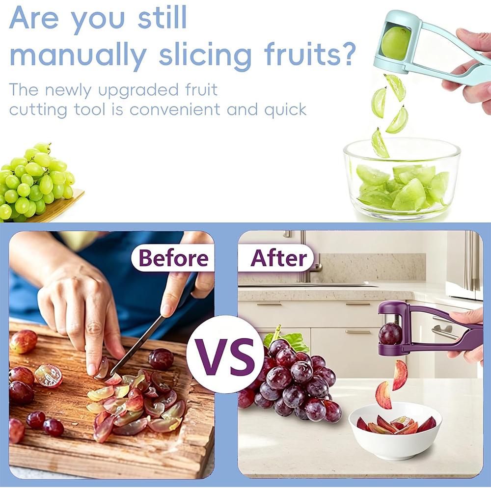 Grape Cutter Grape Slicer for Toddlers One Second Grape Cherry Tomato Strawberry Cutter Quarter Slicer Kitchen Gadget