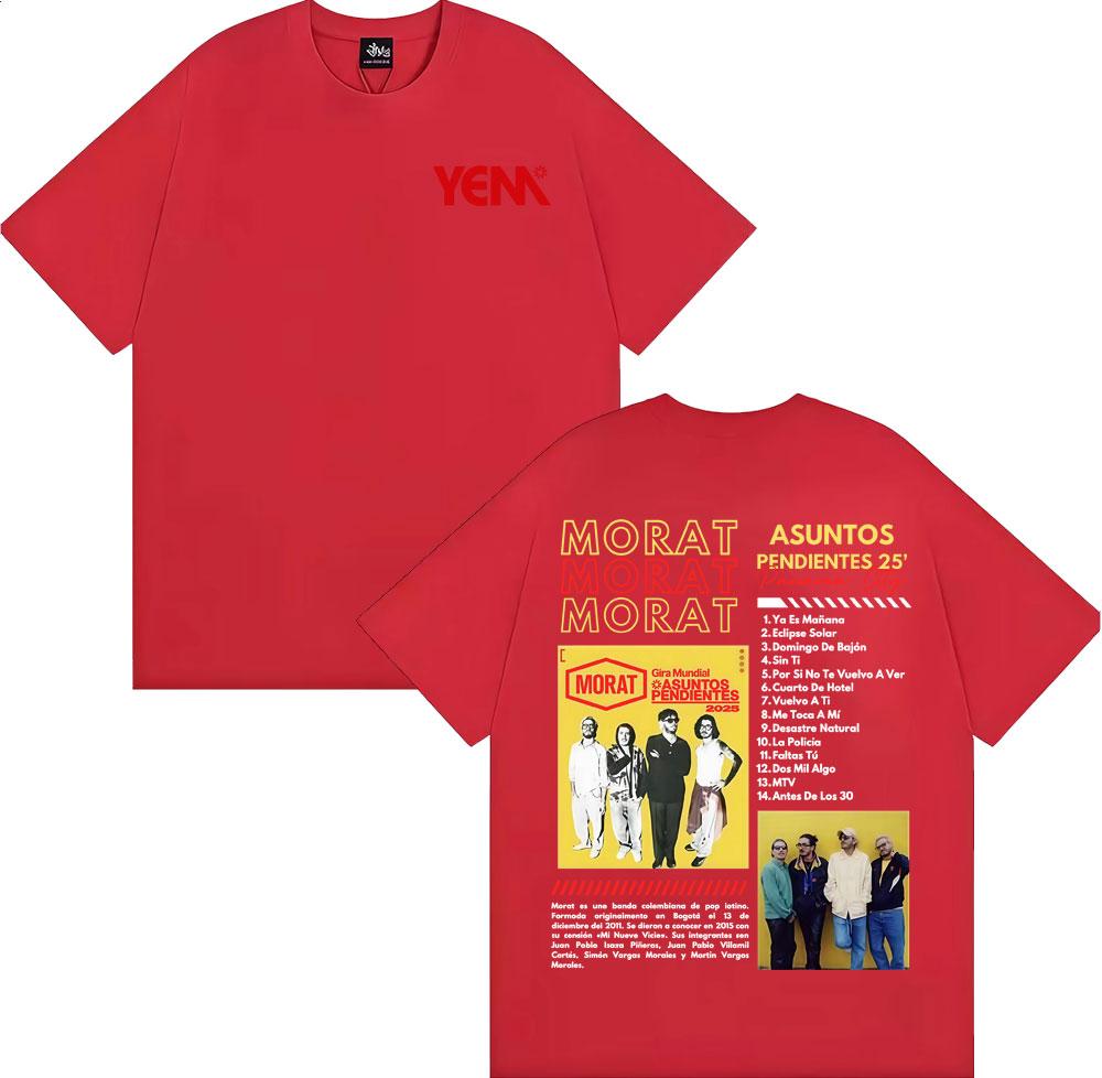 

Band Morat Asuntos Pendientes 2025 Tour Tshirt Unisex WOMEN Vintage Harajuku Streetwear T Shirts High Quality 100 Cotton Tshirts S