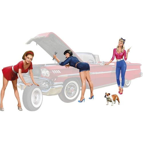 Master Box 1/24 Scale Pin-Up Series 1960s Girls Legend Embarking on a New Adventure, Set of 3 Plastic Model Kits, MB24082