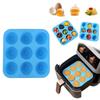 Family Gathering Baking Tool Non-stick Silicone Baking Molds for Cakes Cookies Candy 9-hole Square Cake Mold Round for Ice