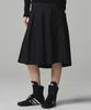 KITTY POTTERY Symbol Embroidered Pleated Long Skirt Black