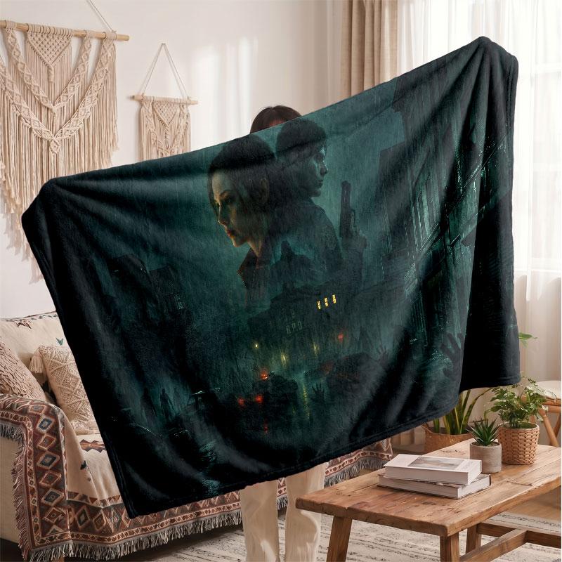 Warm Flannel BlanketResident Evil Soft Cozy Throw Blanket for Bedroom Couch