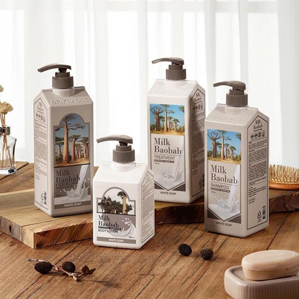 Milk Baobab Body Wash White Soap Fragrance, 1L, 1 Unit