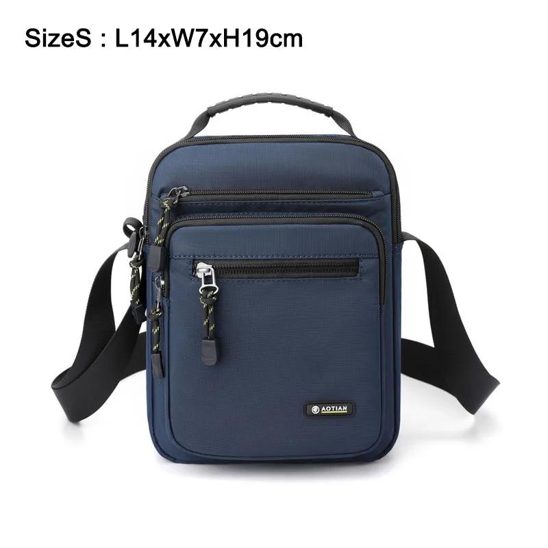 Men Casual Small Handbag Waterproof Nylon Crossbody Bags 12inch Men's Business Office Messenger Bag Shoulder Flap Bag XA33C