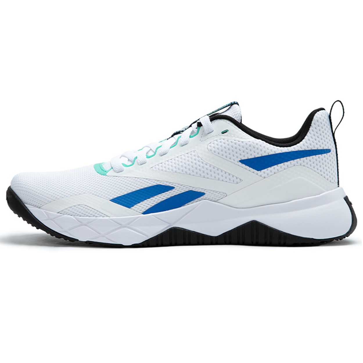 Reebok NFX TRAINER Low Top Training Shoes White Blue Men s 100211604 40.5
