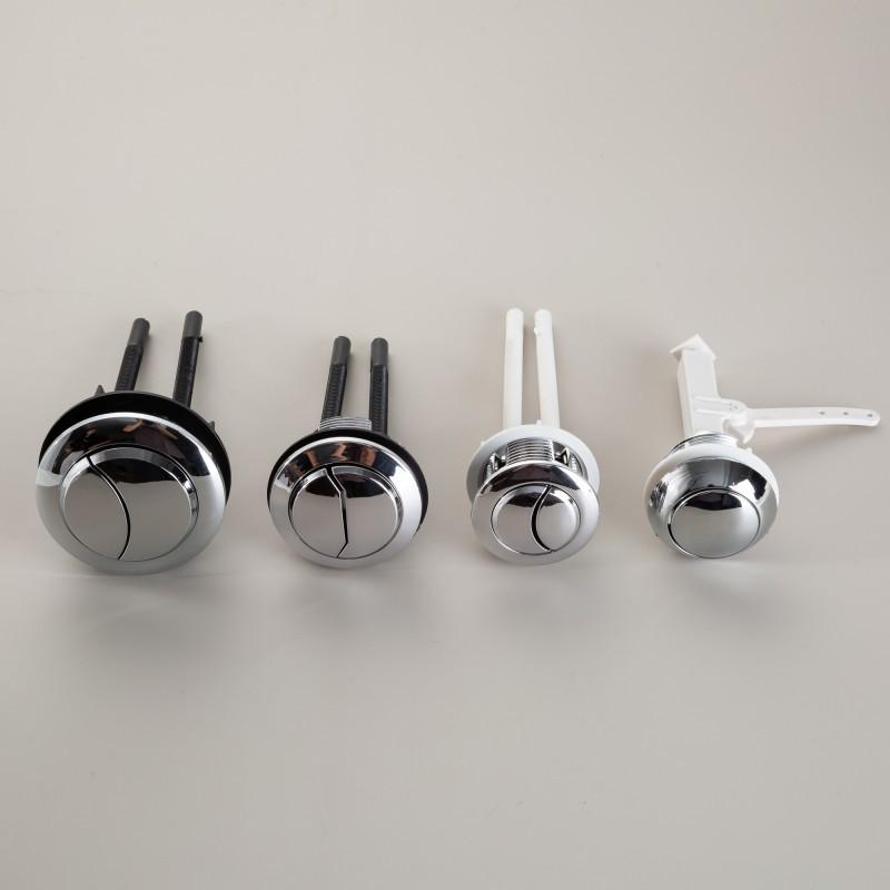 Toilet Flush Button Water Tank Single Push Type ABS Round Stem 38mm 48mm 58mm Modern Bathroom Fixture