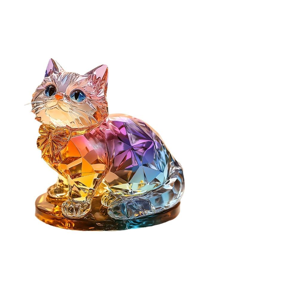 Creative, Cute, Colorful Kitten, 2D, Acrylic, Desktop Decoration, Living Room, Bedroom, Study, Home Props, Decoration