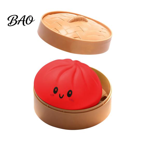 Glitzer-Quetschspielzeug Dampfbrötchen-Spielzeug, Niedliche Knödel-Stressabbau-Ball, Angstlösende Langsam aufsteigende Dekompression für den Schreibtisch, Kawaii Fidget-Geschenk zum Quetschen