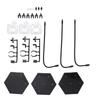 3 Pack Action Figure Stand ABS Stainless Steel Bendable Doll Figure Support Display Holder Base for