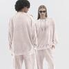 Vintage Batik Rundhals Oversized Sweatshirt - 350g Retro Gewaschen Locker Gestrickt