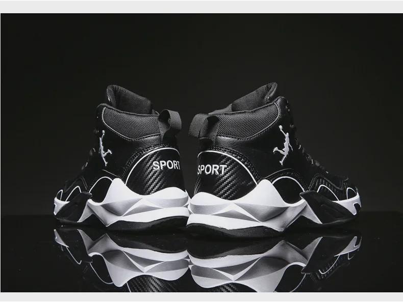 Four Seasons Men's Waterproof Mid-Cut Basketball Shoes - Anti-Slip Leather Training Sneakers for Students and Youth